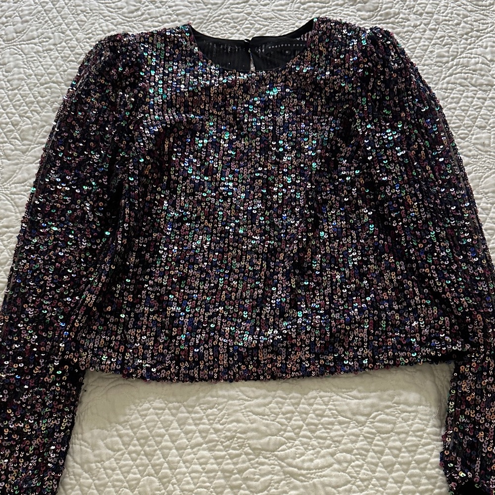 Endless Rose Iridescent Sequin Blouse